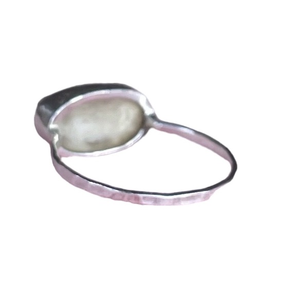 Melissa Joy Manning .925 Sterling Silver Beautiful White Druzy Ring - Picture 5 of 8